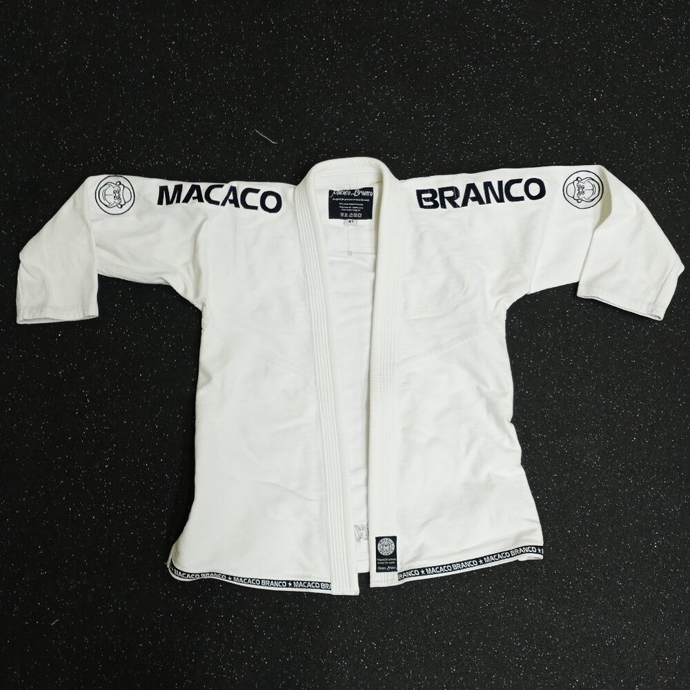 Macaco Branco BJJ Kimono Gi White Size A1